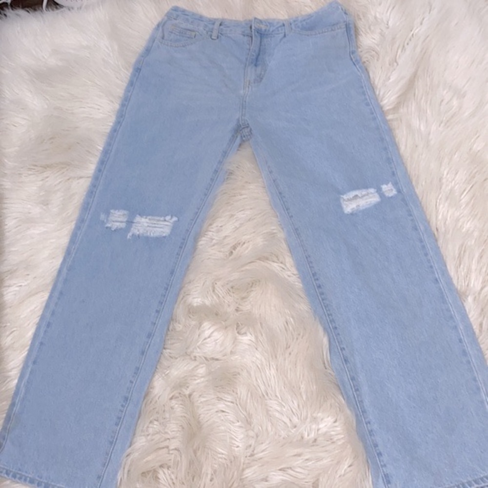 SHEIN high rise jeans size large distressed - Picture 7 of 7